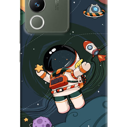 Cartoon Astronaut Vivo Y200 5G Hard Case Back Cover by Casekaro