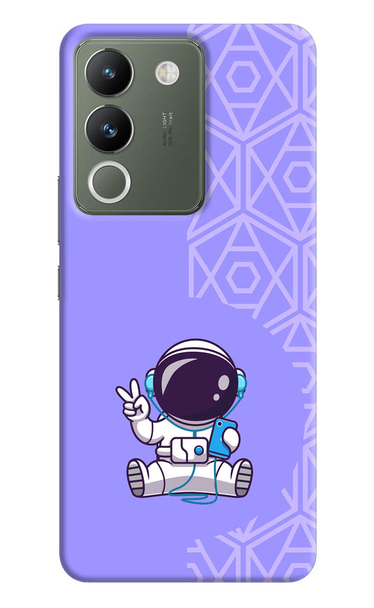 Cute Astronaut Chilling Vivo Y200 5G Hard Case Back Cover by Casekaro