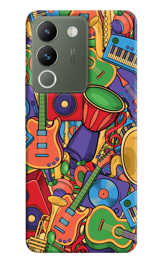 Music Instrument Doodle Vivo Y200 5G Hard Case Back Cover by Casekaro
