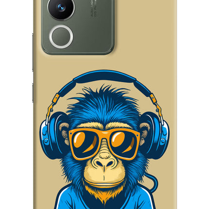 Monkey Headphone Vivo Y200 5G Hard Case Back Cover by Casekaro