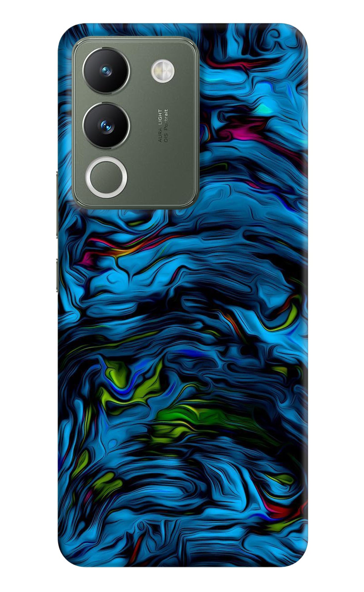 Dark Blue Abstract Vivo Y200 5G Back Cover