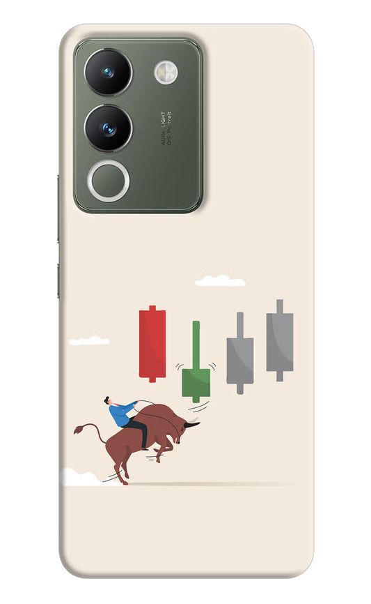 Bull Trading Momentum Vivo Y200 5G Hard Case Back Cover by Casekaro