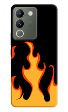 Fired Up – Black Vivo Y200 5G Hard Case Back Cover by Casekaro
