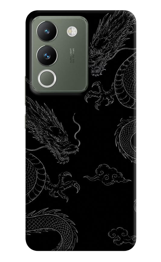 Twin Dragons Vivo Y200 5G Hard Case Back Cover by Casekaro