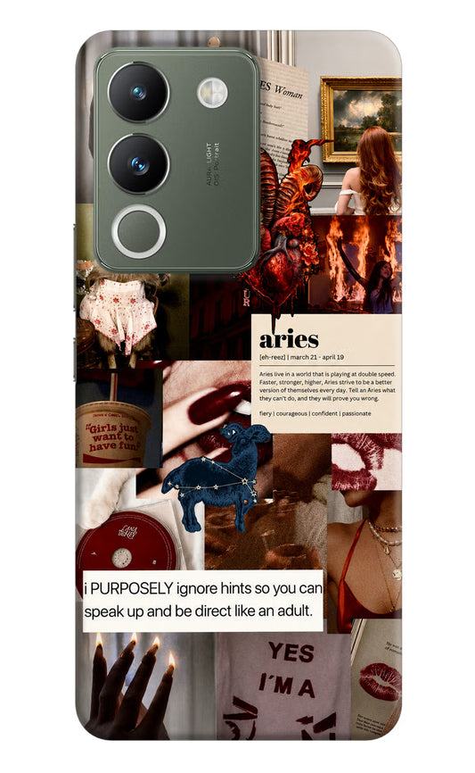 Zodiac Aries Vivo Y200 5G Hard Case Back Cover by Casekaro