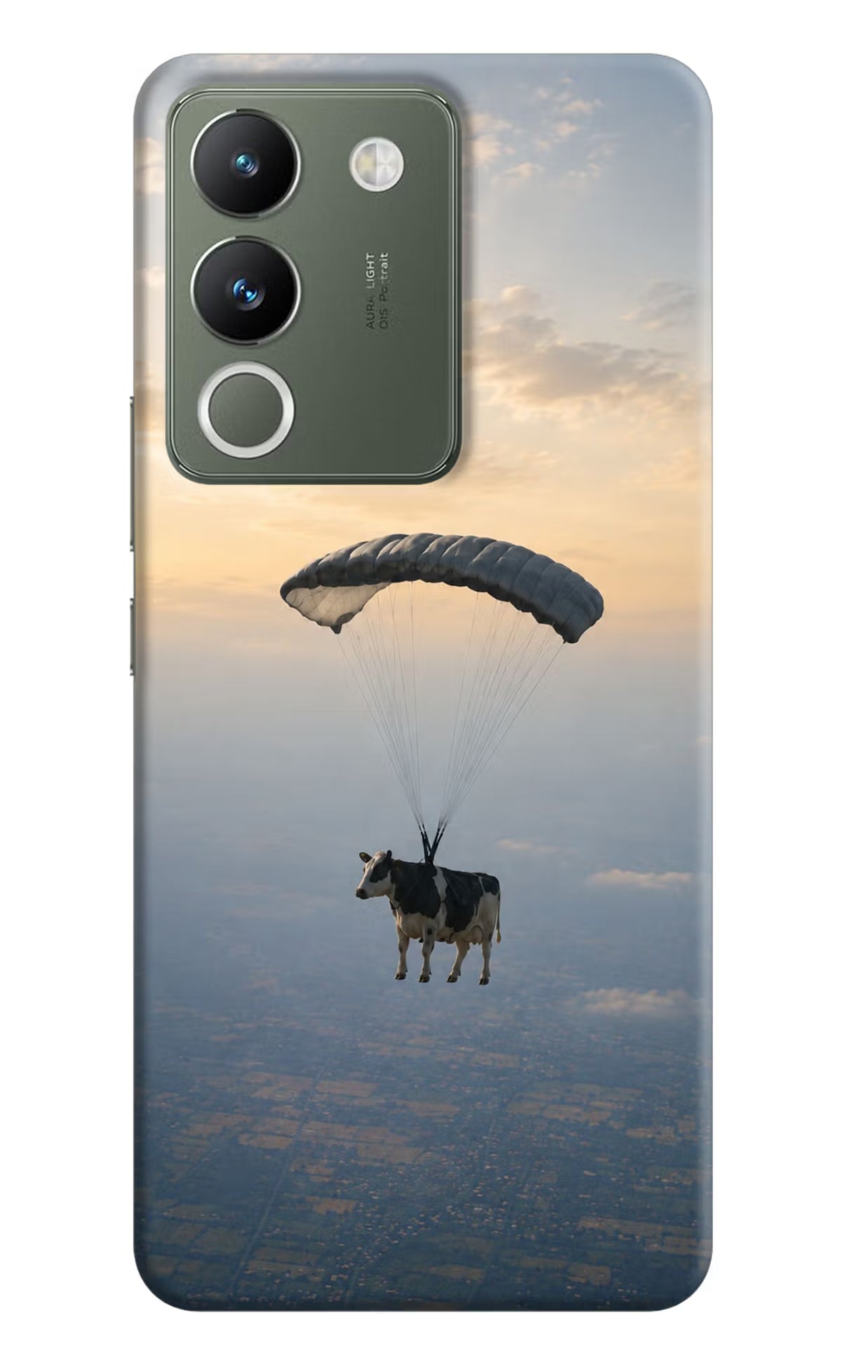 Skydiving Cow Vivo Y200 5G Back Cover