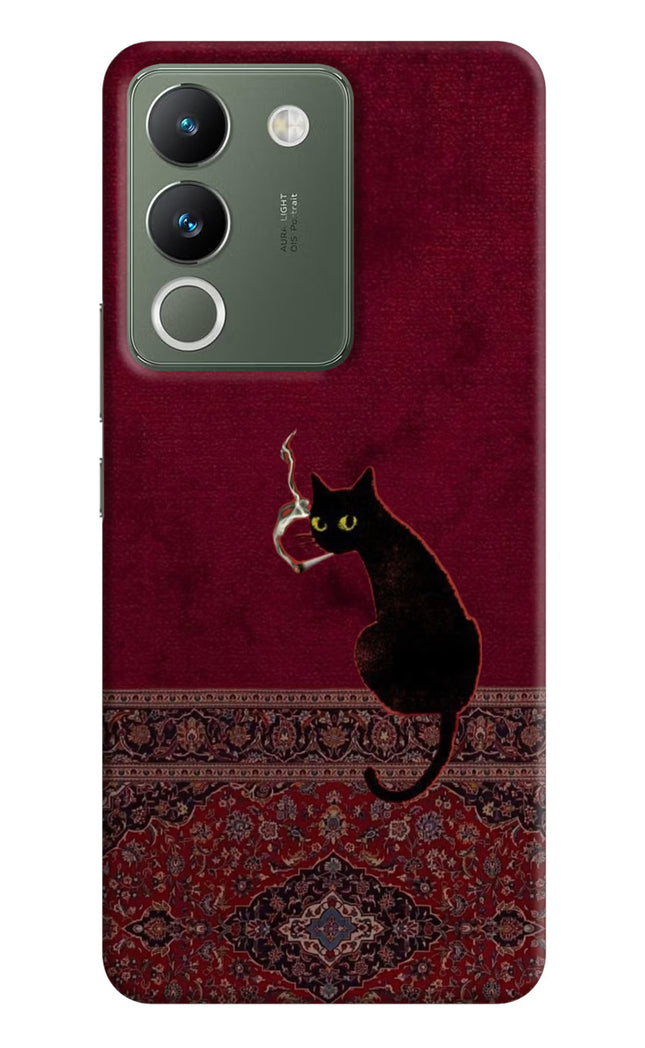Midnight Cat Vivo Y200 5G Hard Case Back Cover by Casekaro