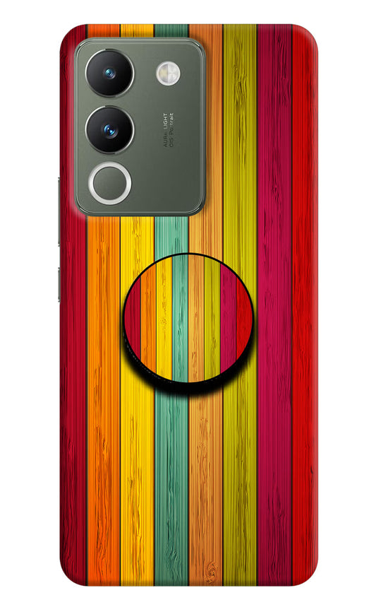 Multicolor Wooden Vivo Y200 5G Pop Case by Casekaro