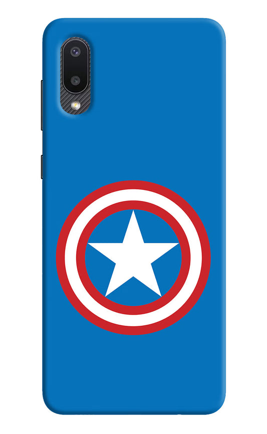 Captain America Logo Samsung M02 Hard Case Back Cover by Casekaro