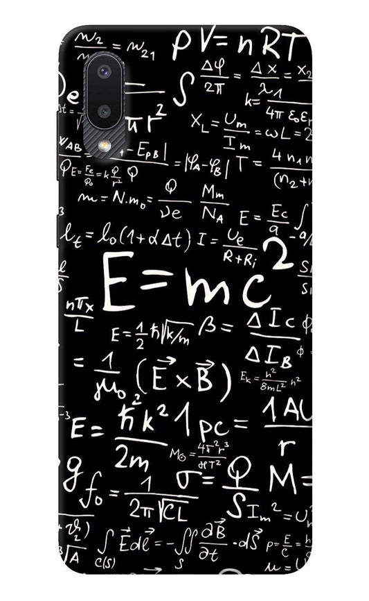 Physics Albert Einstein Formula Samsung M02 Back Cover