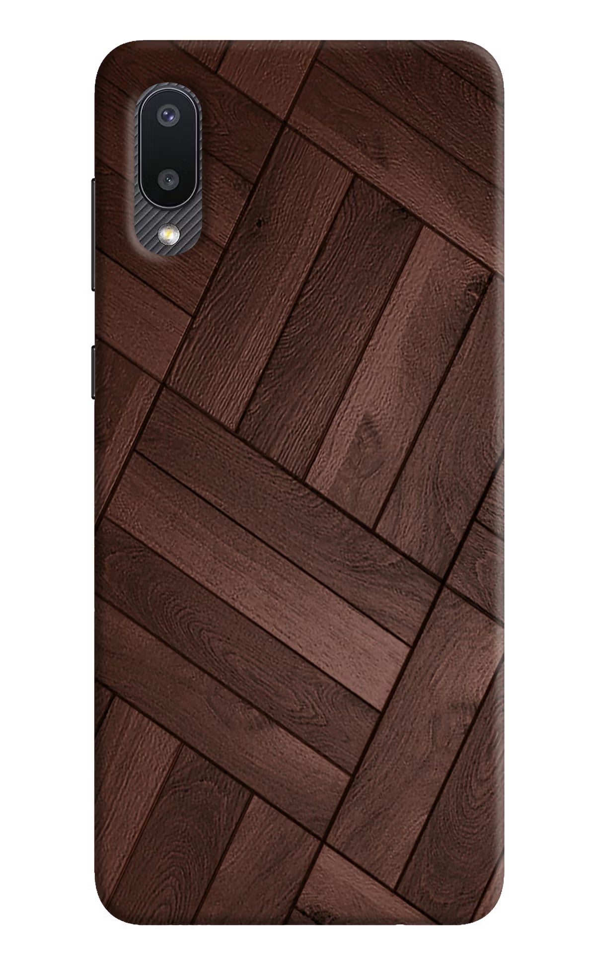 Wooden Texture Design Samsung M02 Hard Case Back Cover by Casekaro