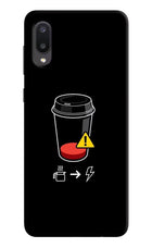 Coffee Samsung M02 Hard Case Back Cover by Casekaro