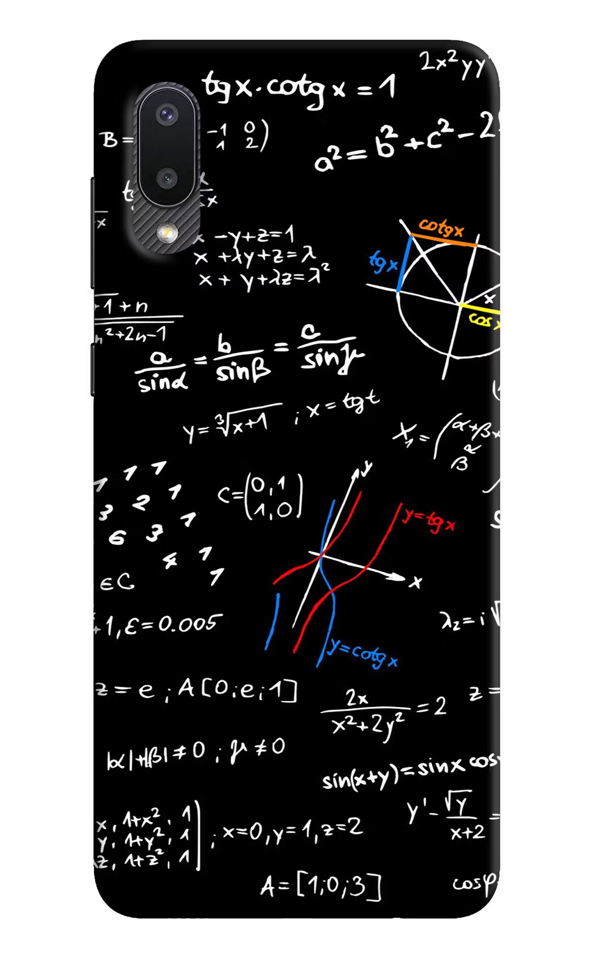 Mathematics Formula Samsung M02 Hard Case Back Cover by Casekaro