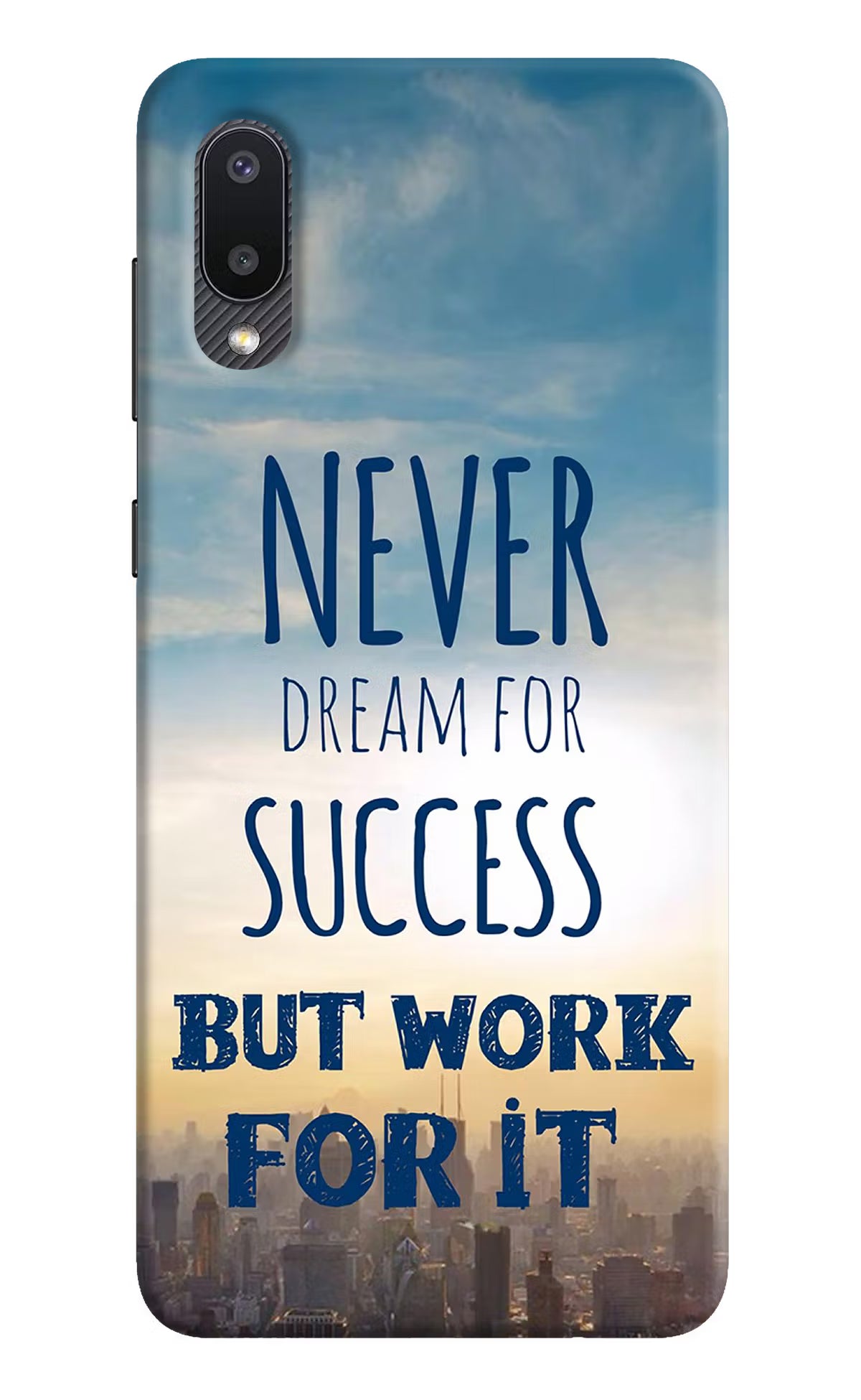Never Dream For Success But Work For It Samsung M02 Hard Case Back Cover by Casekaro