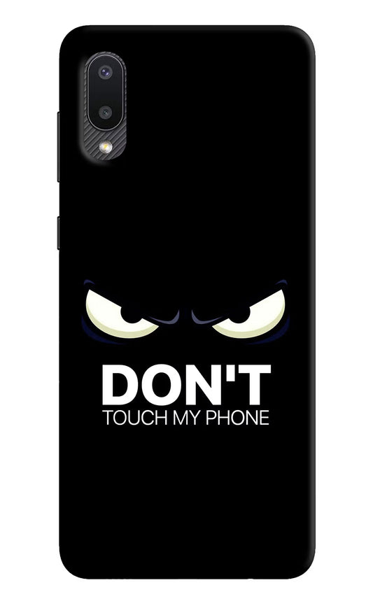Don'T Touch My Phone Samsung M02 Hard Case Back Cover by Casekaro