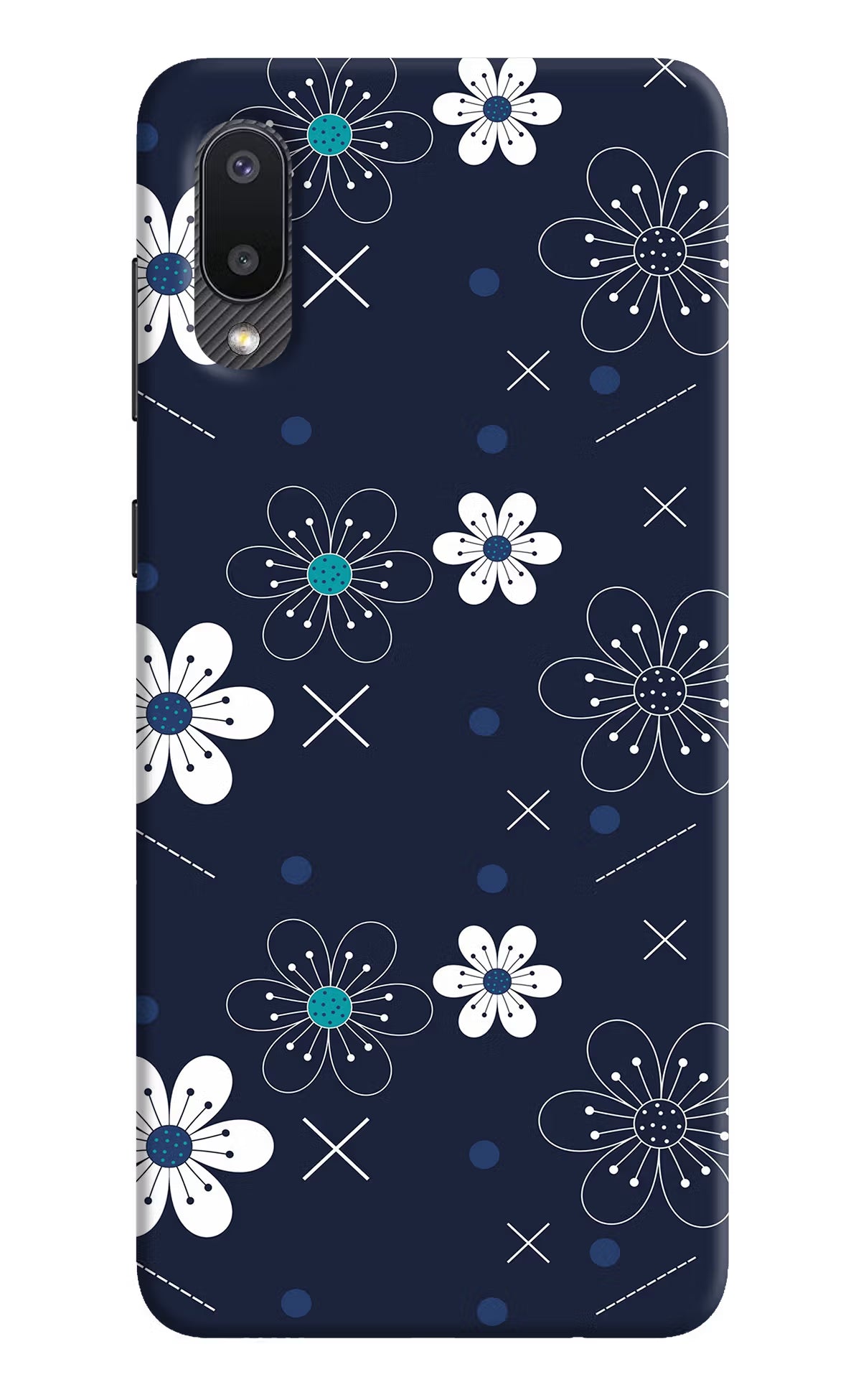 Flowers Samsung M02 Hard Case Back Cover by Casekaro