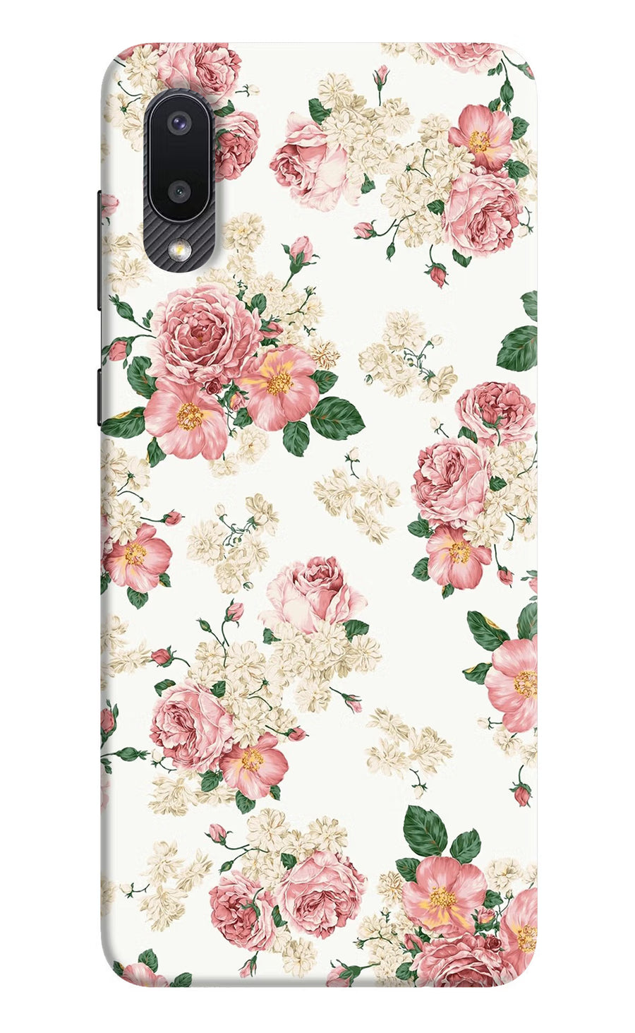 Flowers Samsung M02 Back Cover, Hard case