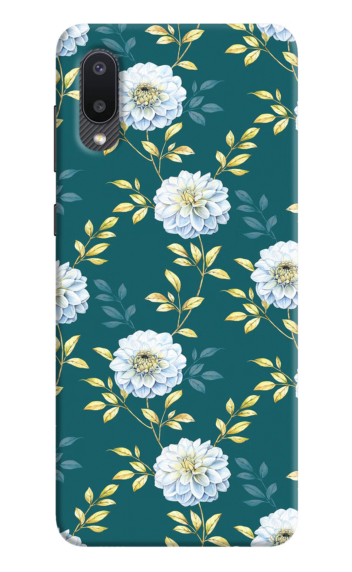 Flowers Samsung M02 Hard Case Back Cover by Casekaro