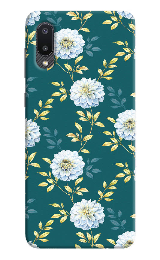 Flowers Samsung M02 Hard Case Back Cover by Casekaro