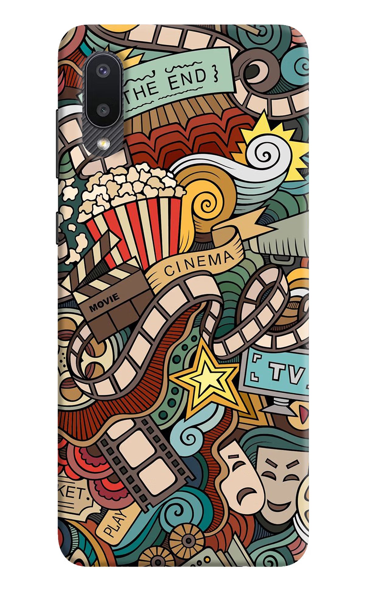 Cinema Abstract Samsung M02 Hard Case Back Cover by Casekaro