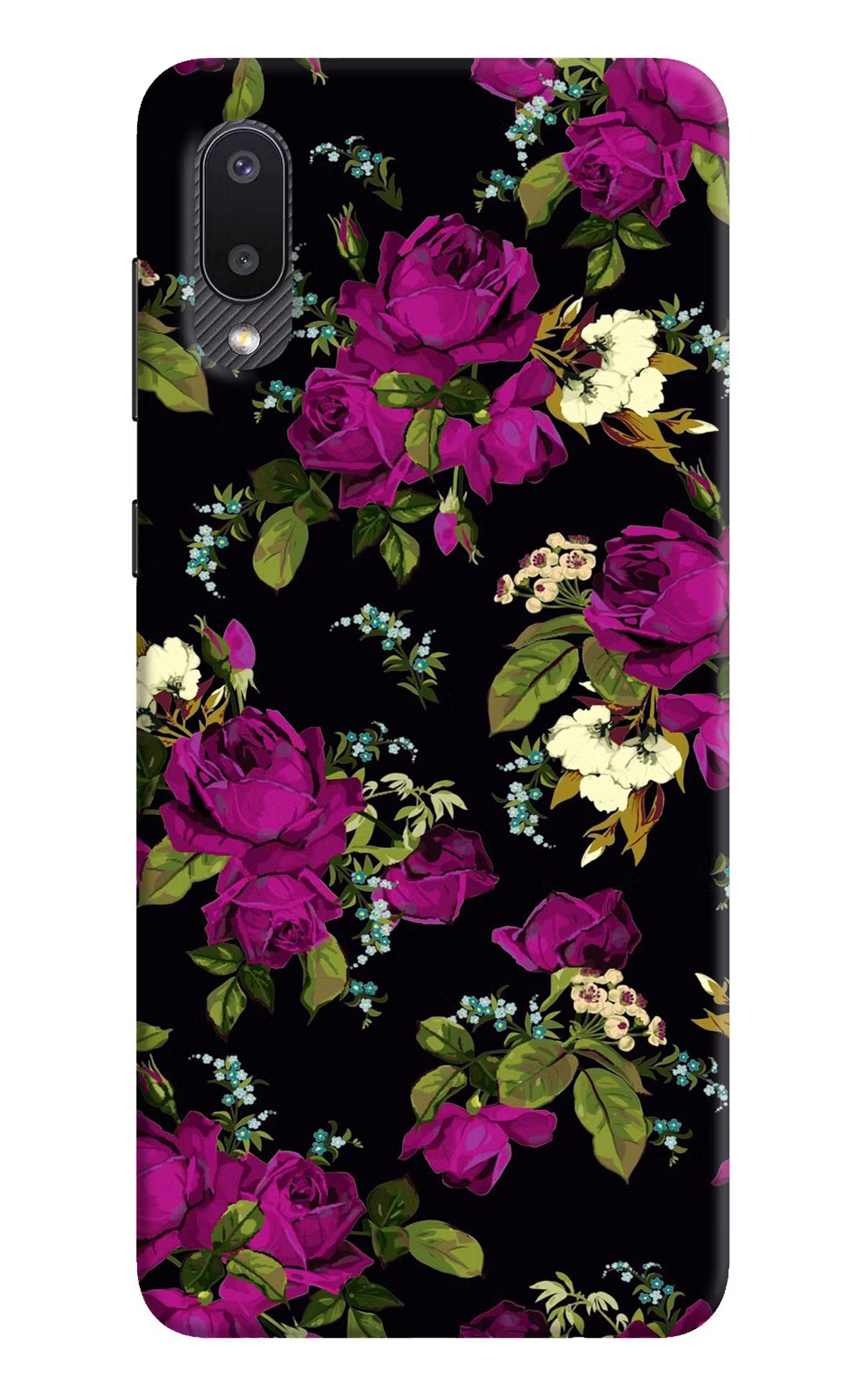 Flowers Samsung M02 Hard Case Back Cover by Casekaro