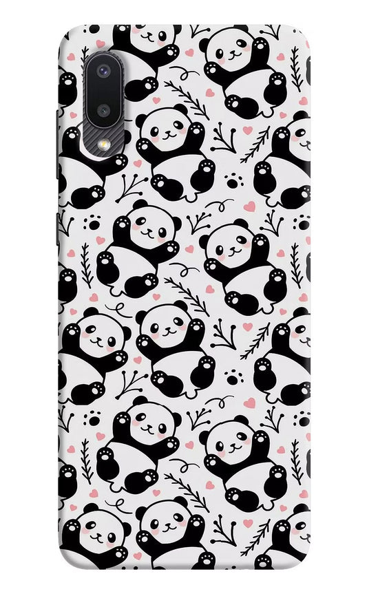 Cute Panda Samsung M02 Hard Case Back Cover by Casekaro