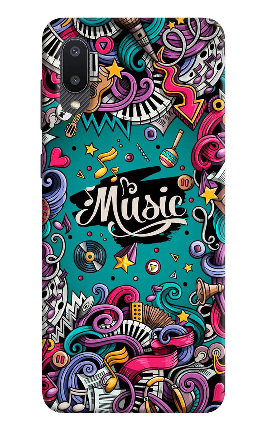 Music Graffiti Samsung M02 Hard Case Back Cover by Casekaro