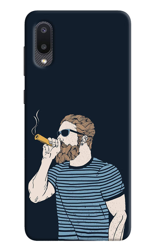 Smoking Samsung M02 Hard Case Back Cover by Casekaro