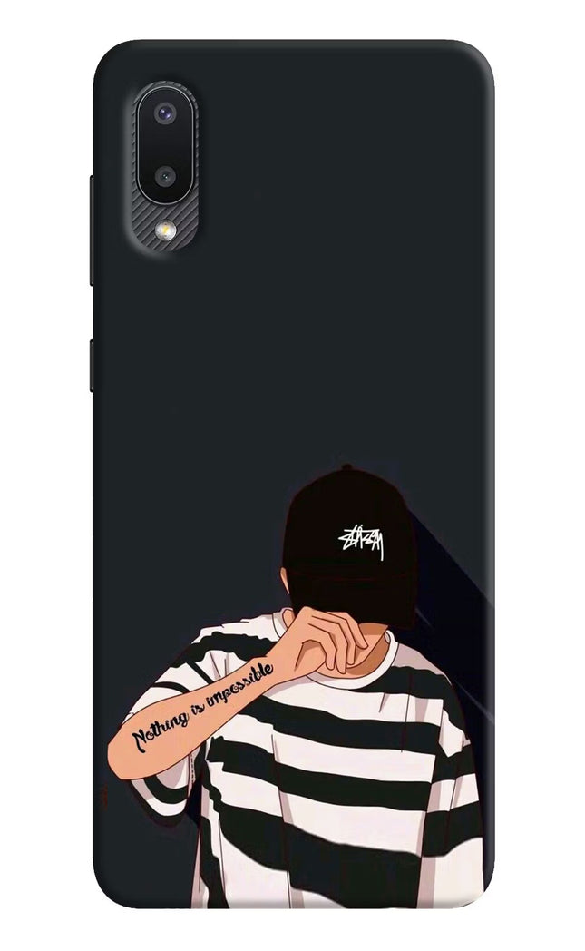 Aesthetic Boy Samsung M02 Hard Case Back Cover by Casekaro