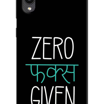 Zero Fucks Given Samsung M02 Hard Case Back Cover by Casekaro