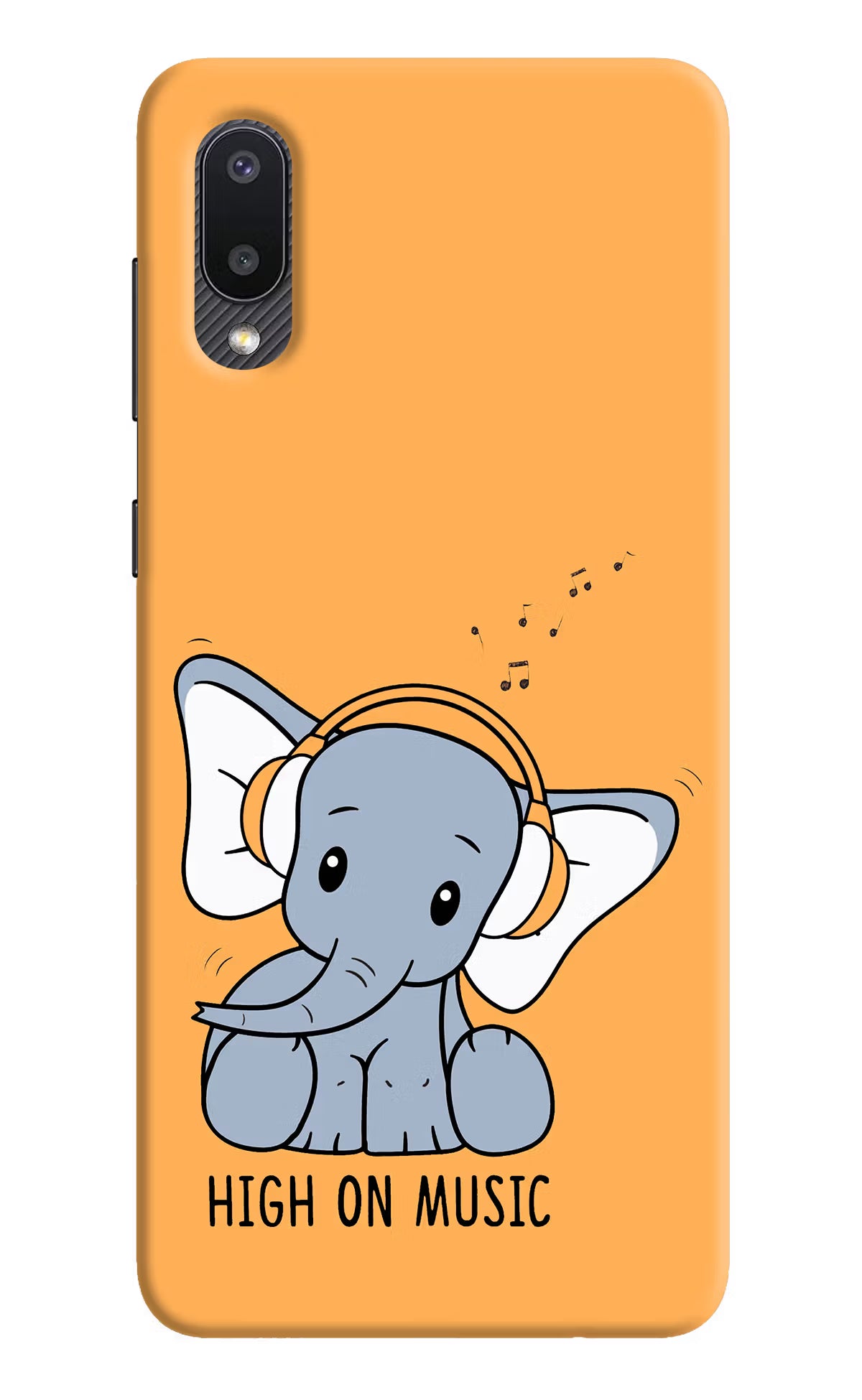 High On Music Samsung M02 Hard Case Back Cover by Casekaro