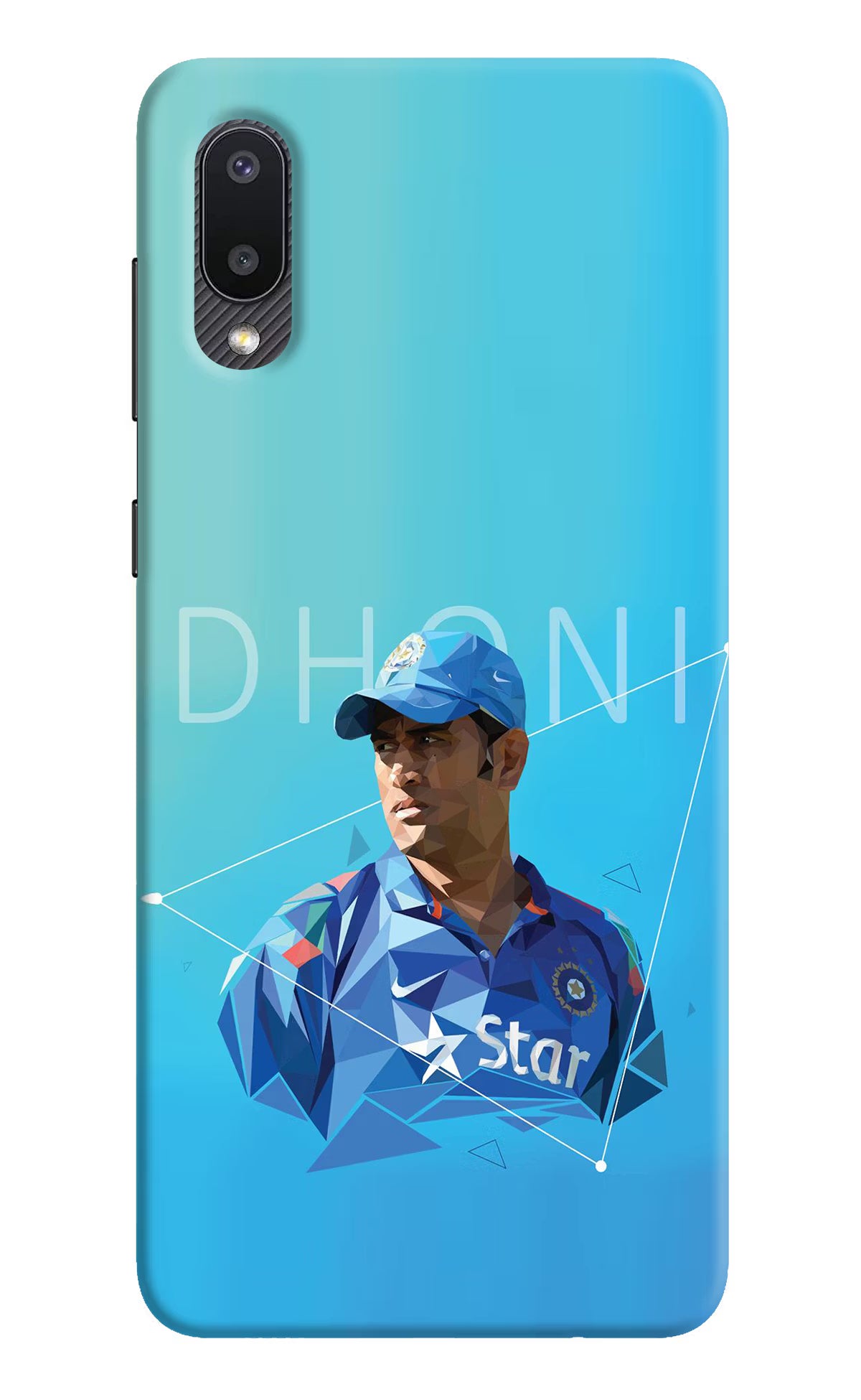 Dhoni Artwork Samsung M02 Hard Case Back Cover by Casekaro
