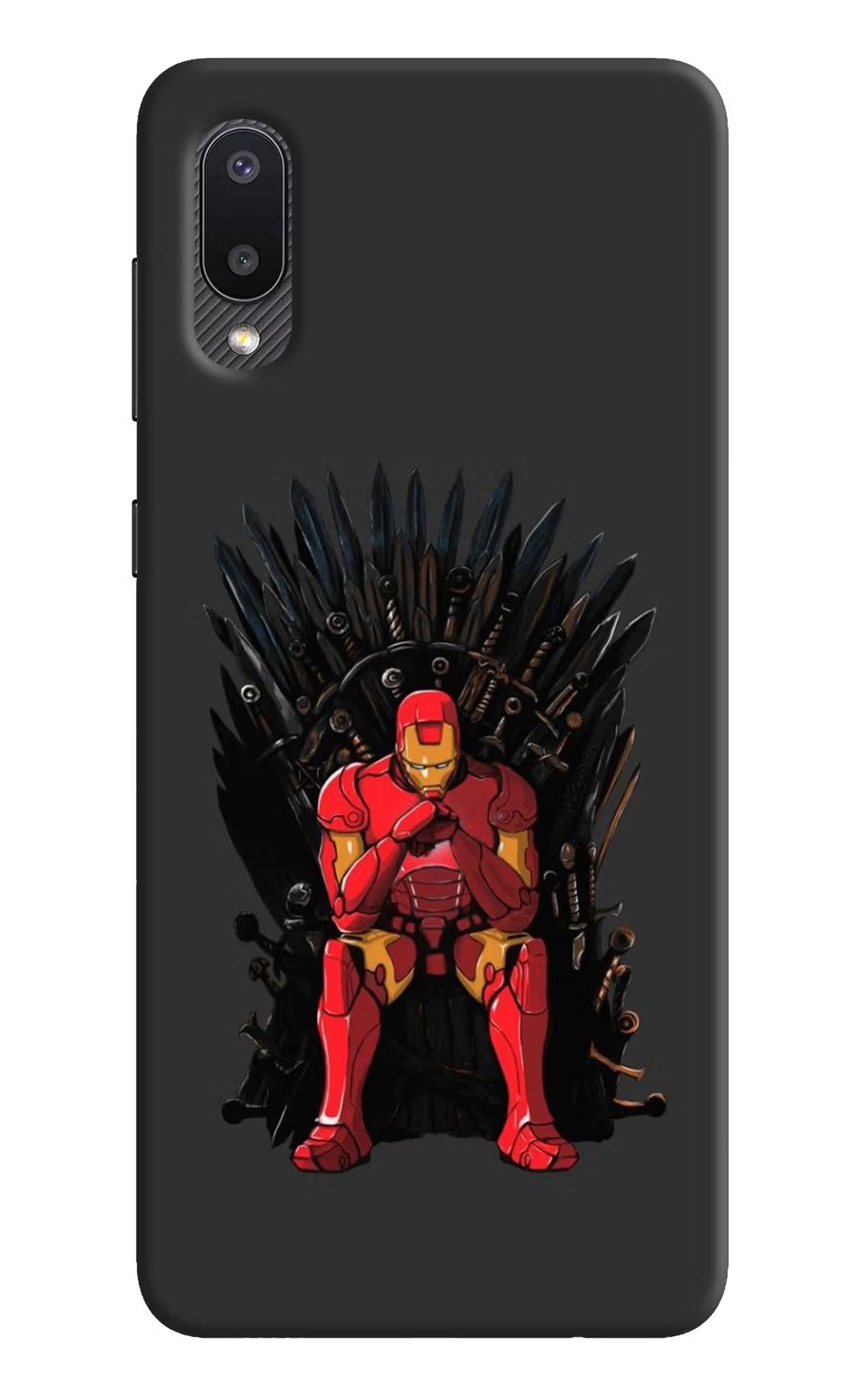 Ironman Throne Samsung M02 Hard Case Back Cover by Casekaro