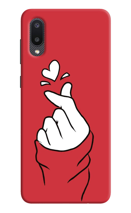 Korean Love Sign Samsung M02 Hard Case Back Cover by Casekaro