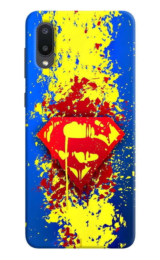 Superman logo Samsung M02 Hard Case Back Cover by Casekaro