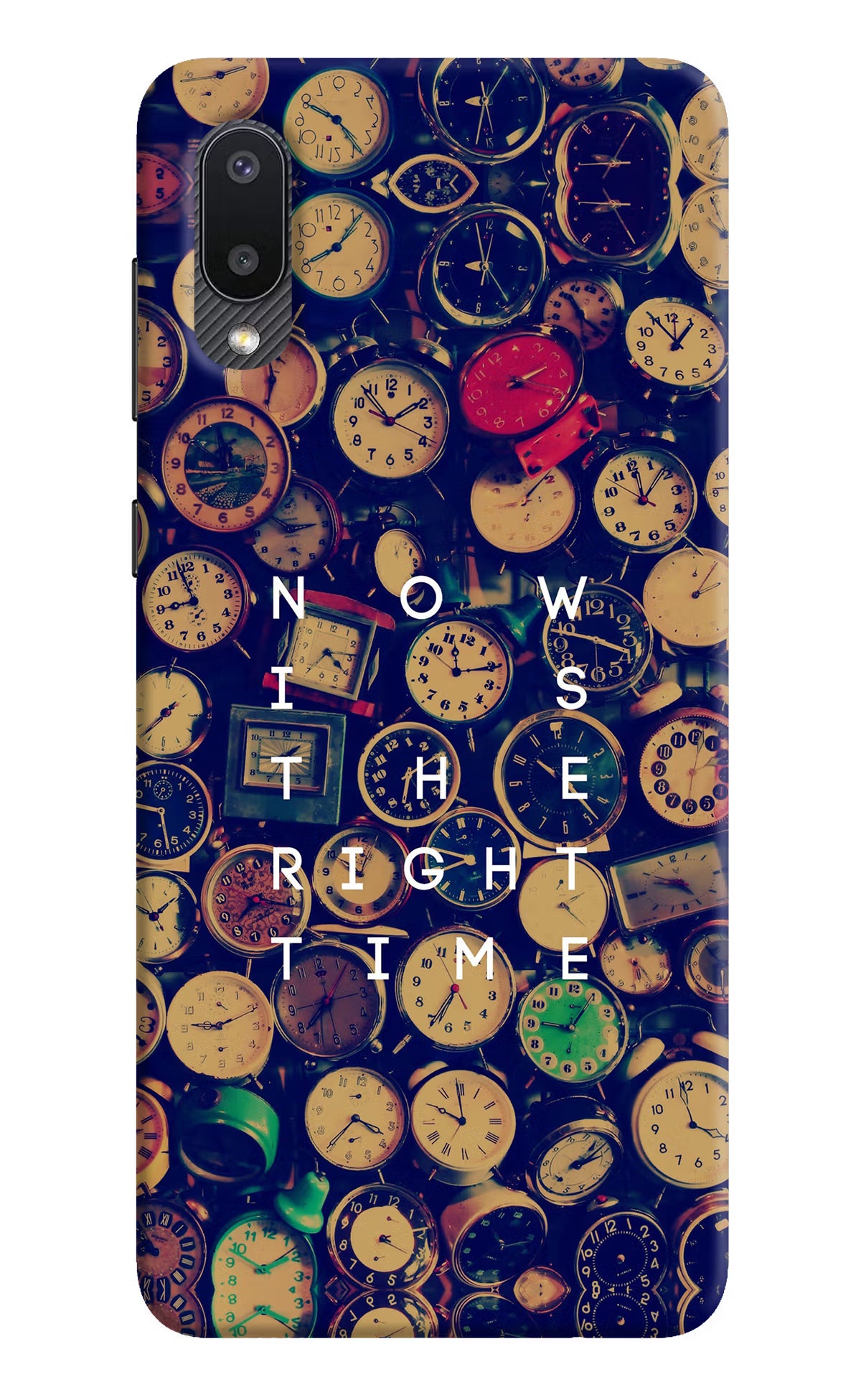 Now is the Right Time Quote Samsung M02 Hard Case Back Cover by Casekaro