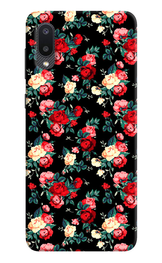 Rose Pattern Samsung M02 Hard Case Back Cover by Casekaro