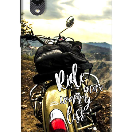Ride More Worry Less Samsung M02 Hard Case Back Cover by Casekaro