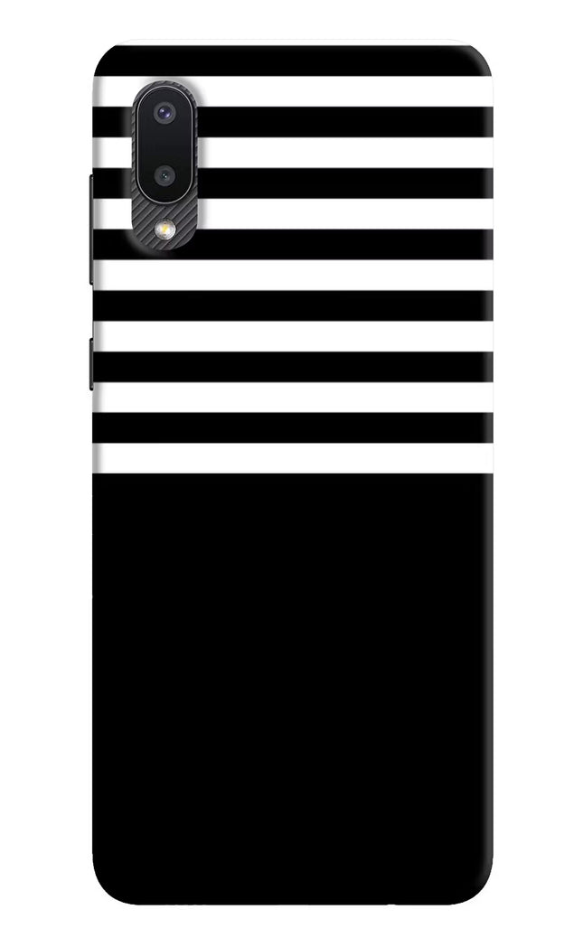 Black and White Print Samsung M02 Hard Case Back Cover by Casekaro