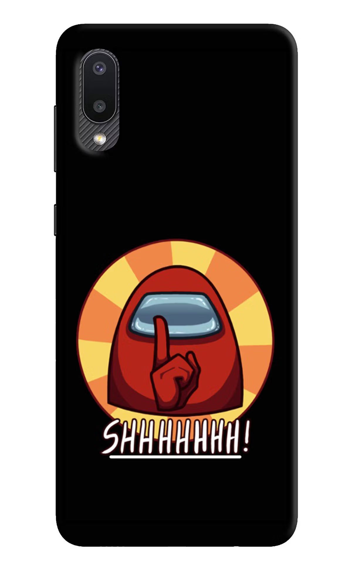 Among Us Shhh! Samsung M02 Hard Case Back Cover by Casekaro