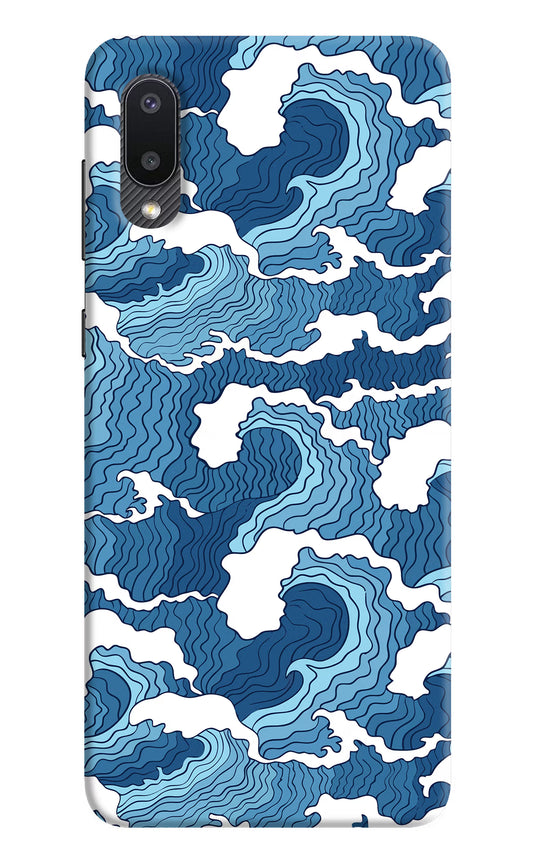 Blue Waves Samsung M02 Hard Case Back Cover by Casekaro