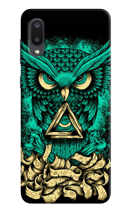 Green Owl Samsung M02 Hard Case Back Cover by Casekaro