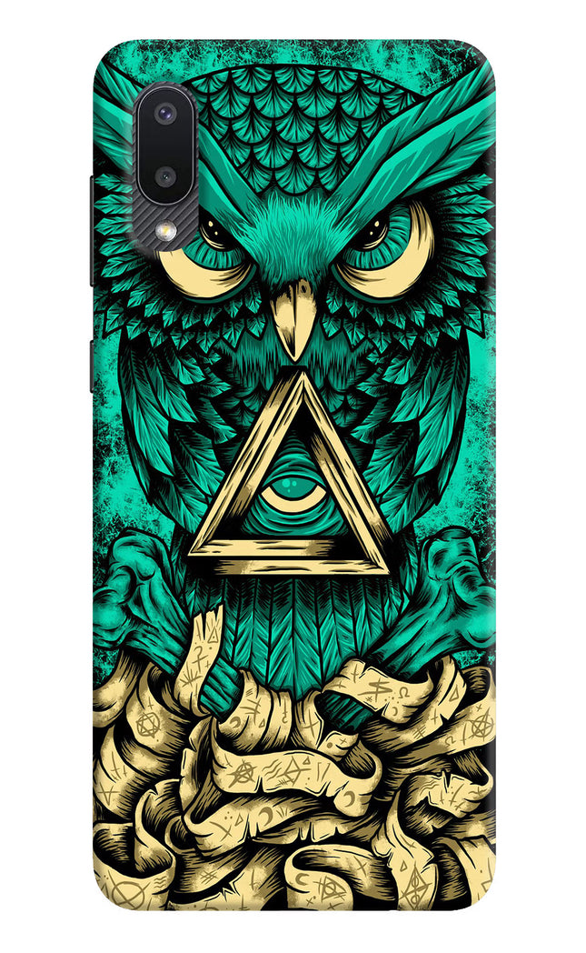 Green Owl Samsung M02 Hard Case Back Cover by Casekaro
