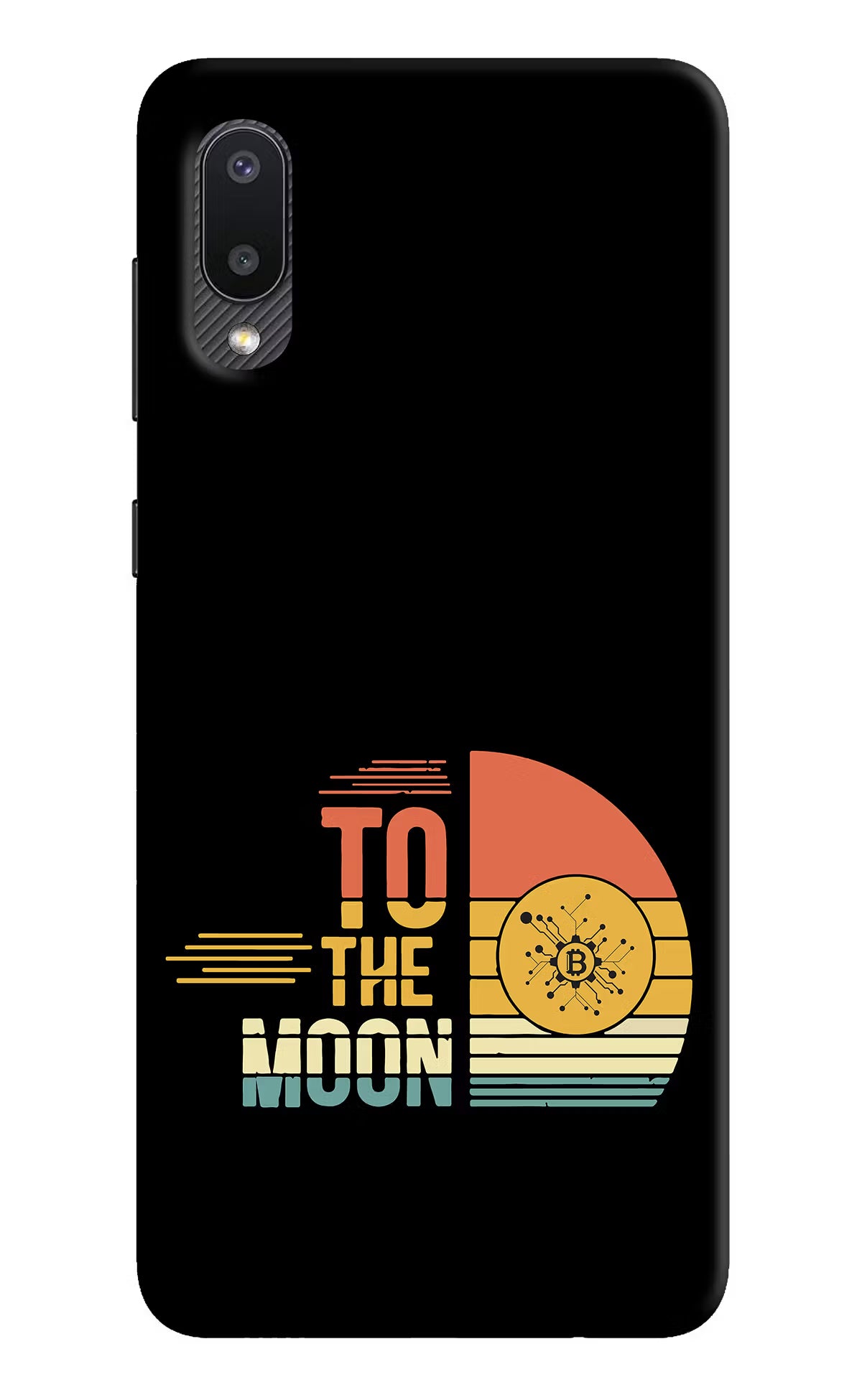 To the Moon Samsung M02 Hard Case Back Cover by Casekaro