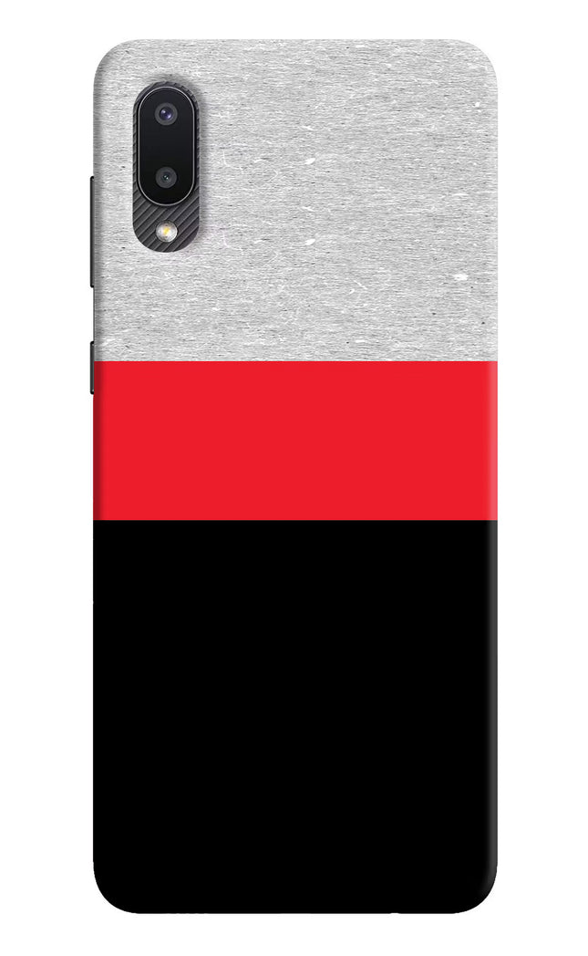 Tri Color Pattern Samsung M02 Hard Case Back Cover by Casekaro