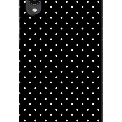 White Dots Samsung M02 Hard Case Back Cover by Casekaro