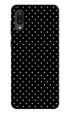 White Dots Samsung M02 Hard Case Back Cover by Casekaro