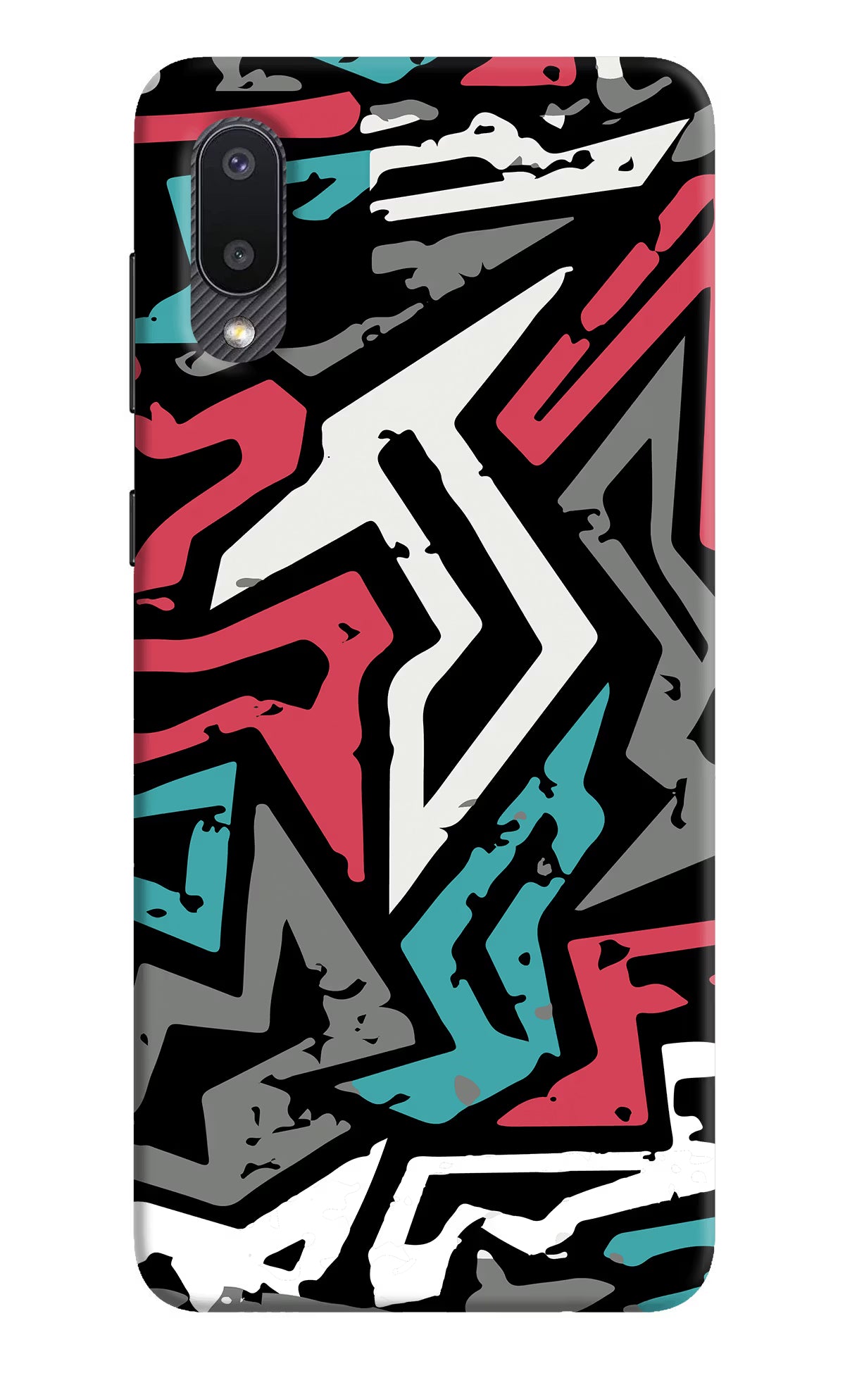 Geometric Graffiti Samsung M02 Hard Case Back Cover by Casekaro