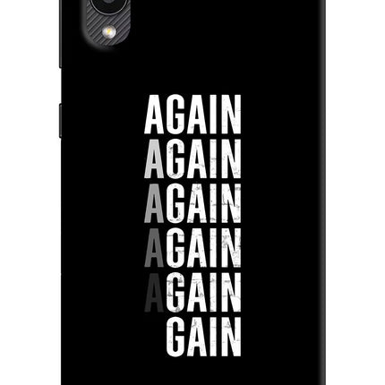 Again Again Gain Samsung M02 Hard Case Back Cover by Casekaro