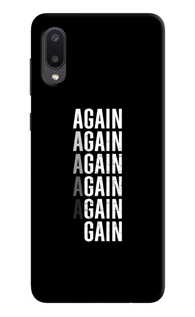 Again Again Gain Samsung M02 Hard Case Back Cover by Casekaro